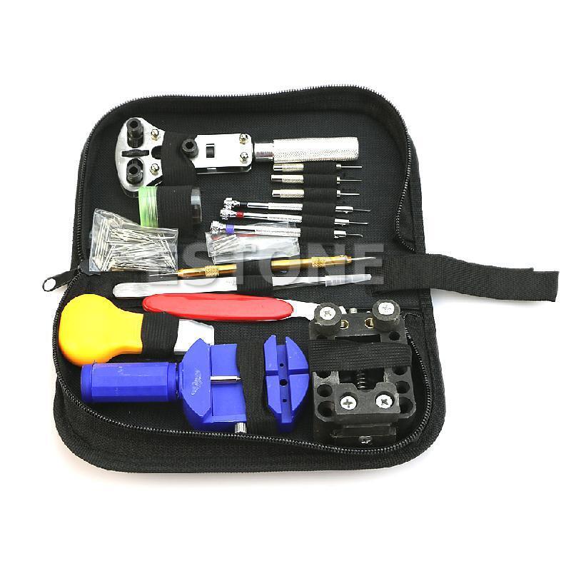 144 Pcs Watch Repair Tool Opener Link Remover Spring Bar Pins Carrying Case Kit