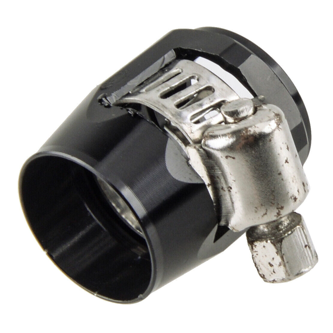 8pcs Black AN6 Hex Hose Finisher Clamp Flare Fitting End Cover Adapter Connector