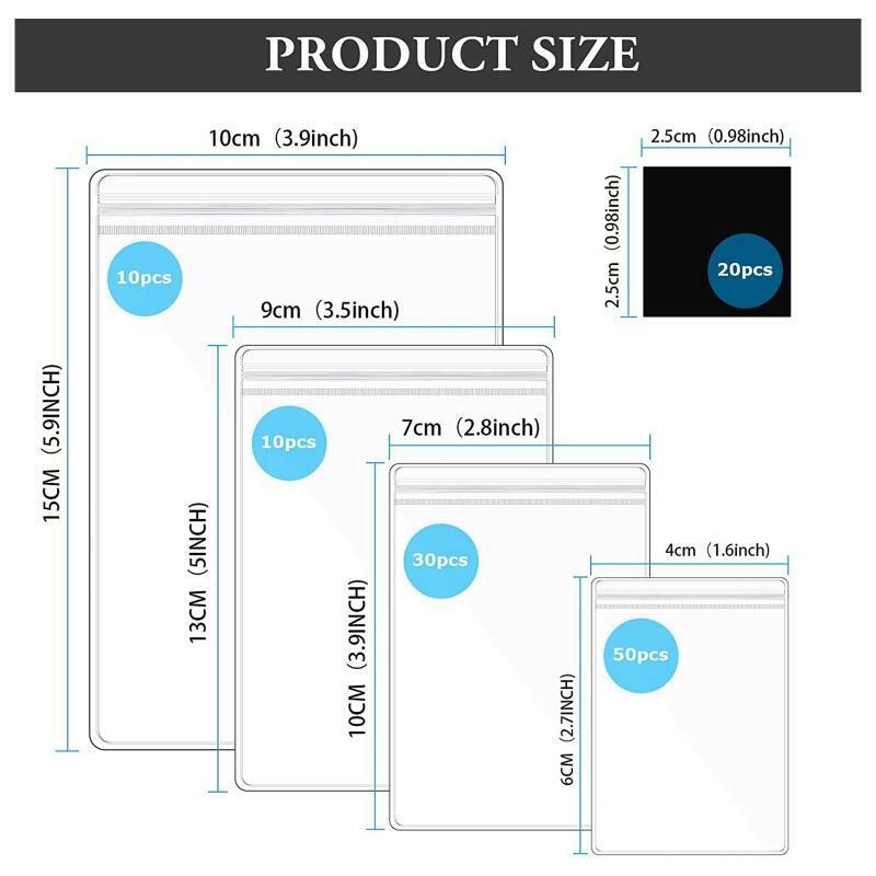 100Pcs Self Seal Jewelry Storage Bags Earring Pouches 20Pcs Antioxidant Sheet