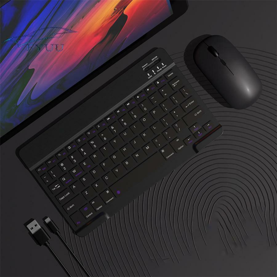 Black 10 inch Bluetooth Keyboard For Mobile Phone Tablet Laptop Control Keyboard