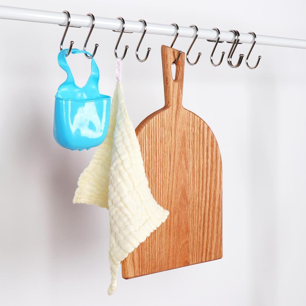 Organizer Stainless Steel Double S Shaped Hook Clasps Hooks Hanger Storage Rack