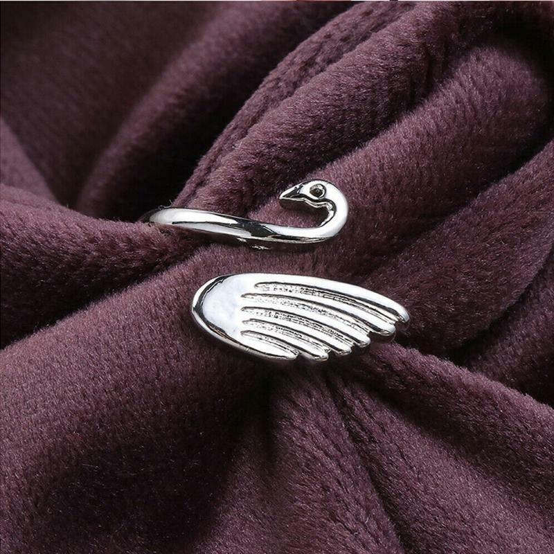 Swan Crochet Loop Ring Adjustable Braided Ring Open Finger Ring Knitting Jewelry