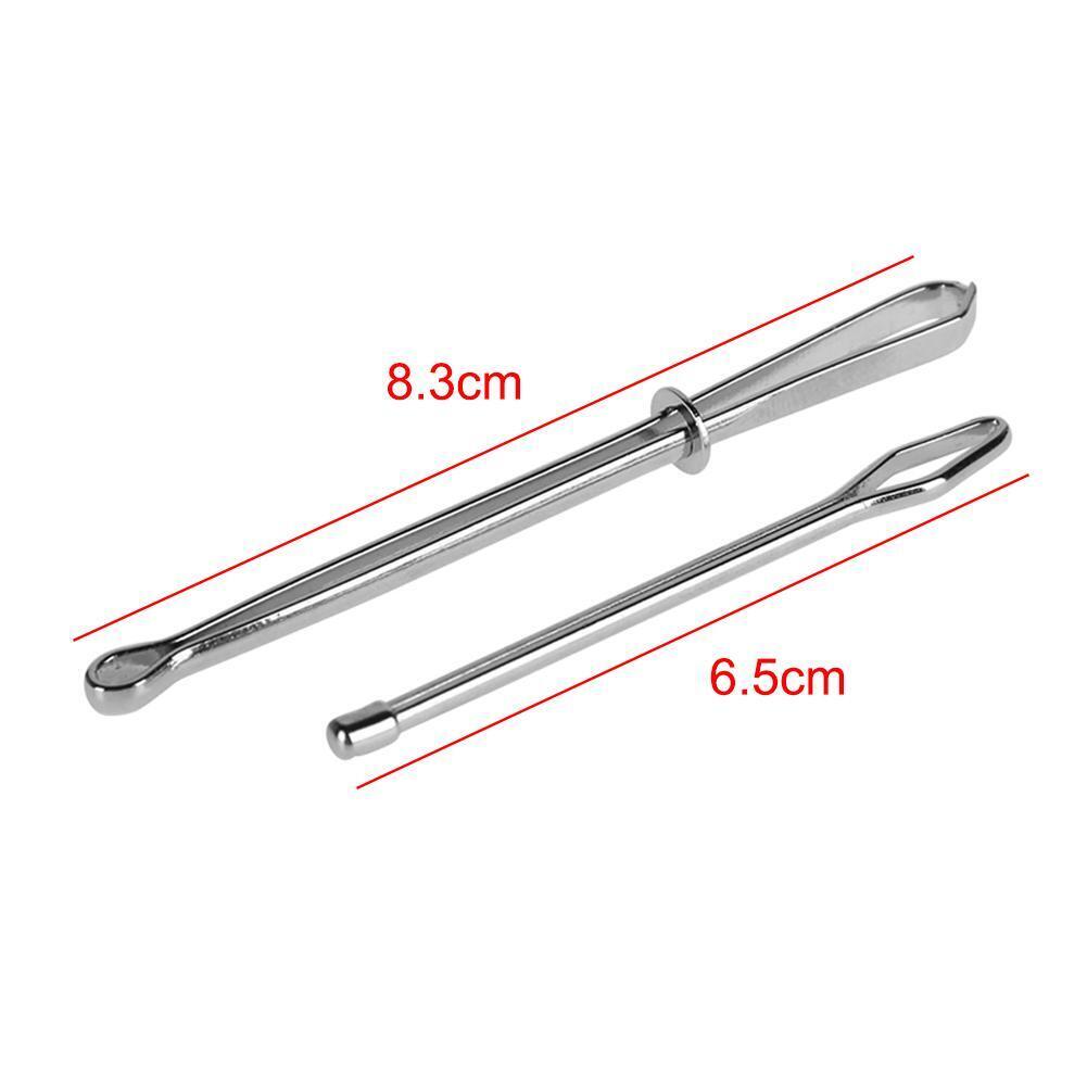 2pcs/set Stainless Steel Cited Clips Elastic Belt Wearing Rope Weaving Tool