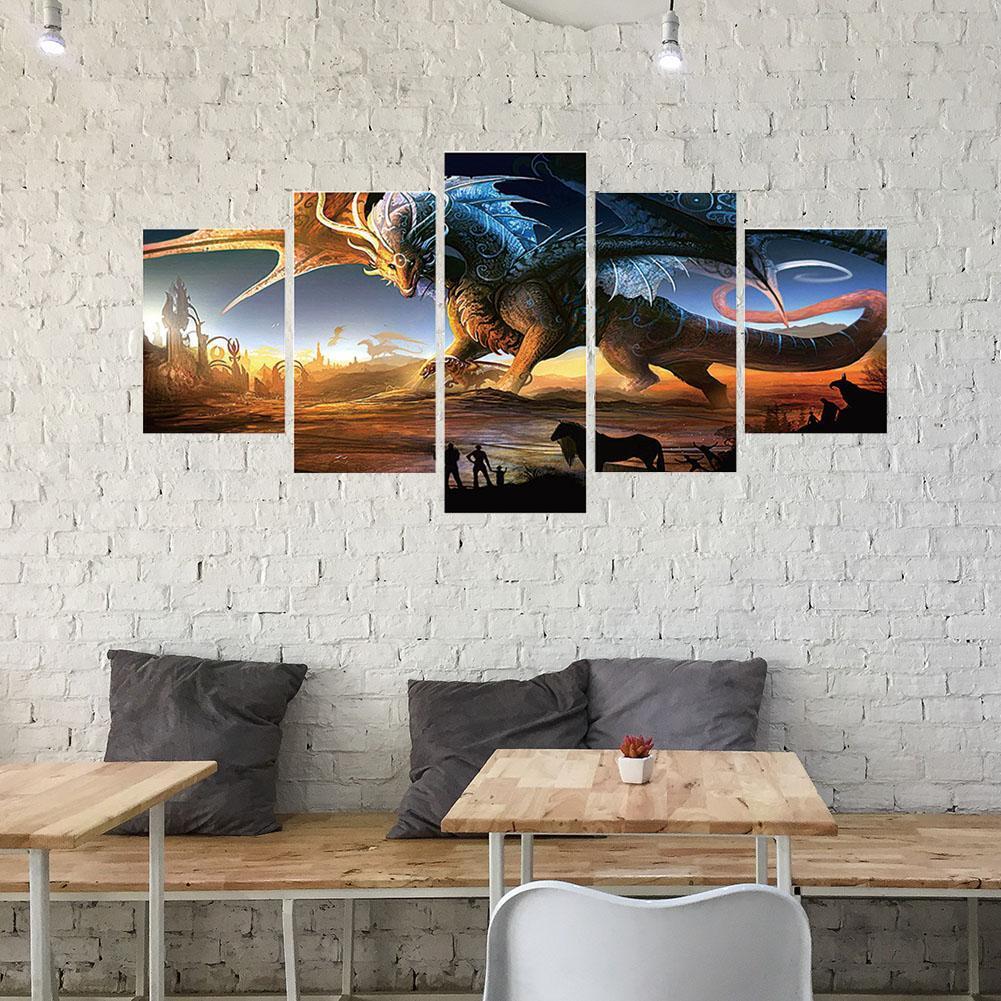 5pcs ?5D DIY Full Drill Square Diamond Painting Dinosaur Cross Stitch Kit
