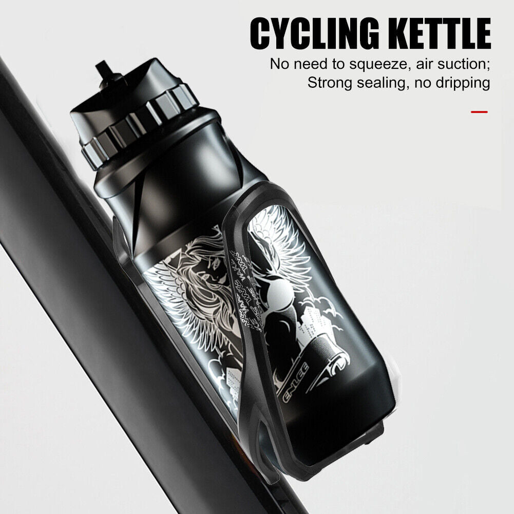 ENLEE 500ml Outdoor Sports Water Bottle Plastic MTB Bicycle Kettle (Black)