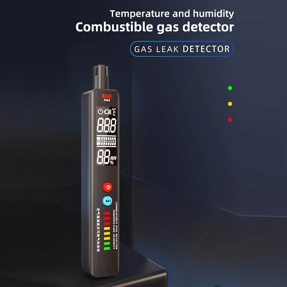 Temperature Humidity Meter Natural Gases Leak Detector Quick Response Alarm