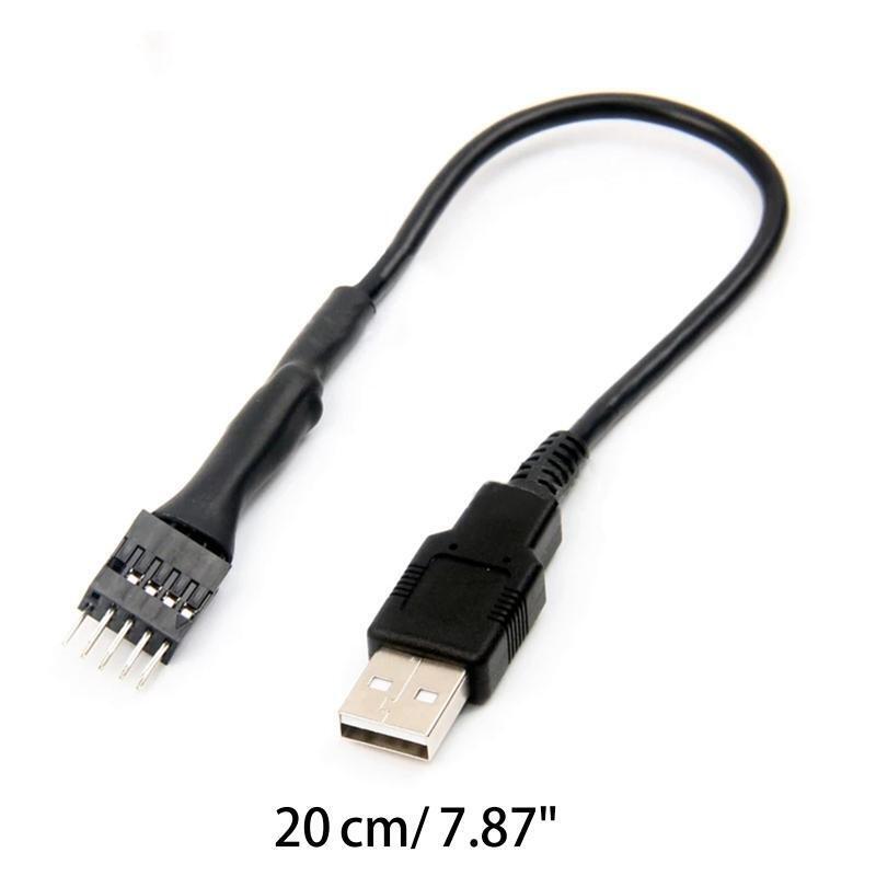 USB to USB Motherboard Header Cable, USB Type A Male to 9 Pin Male Header Cable