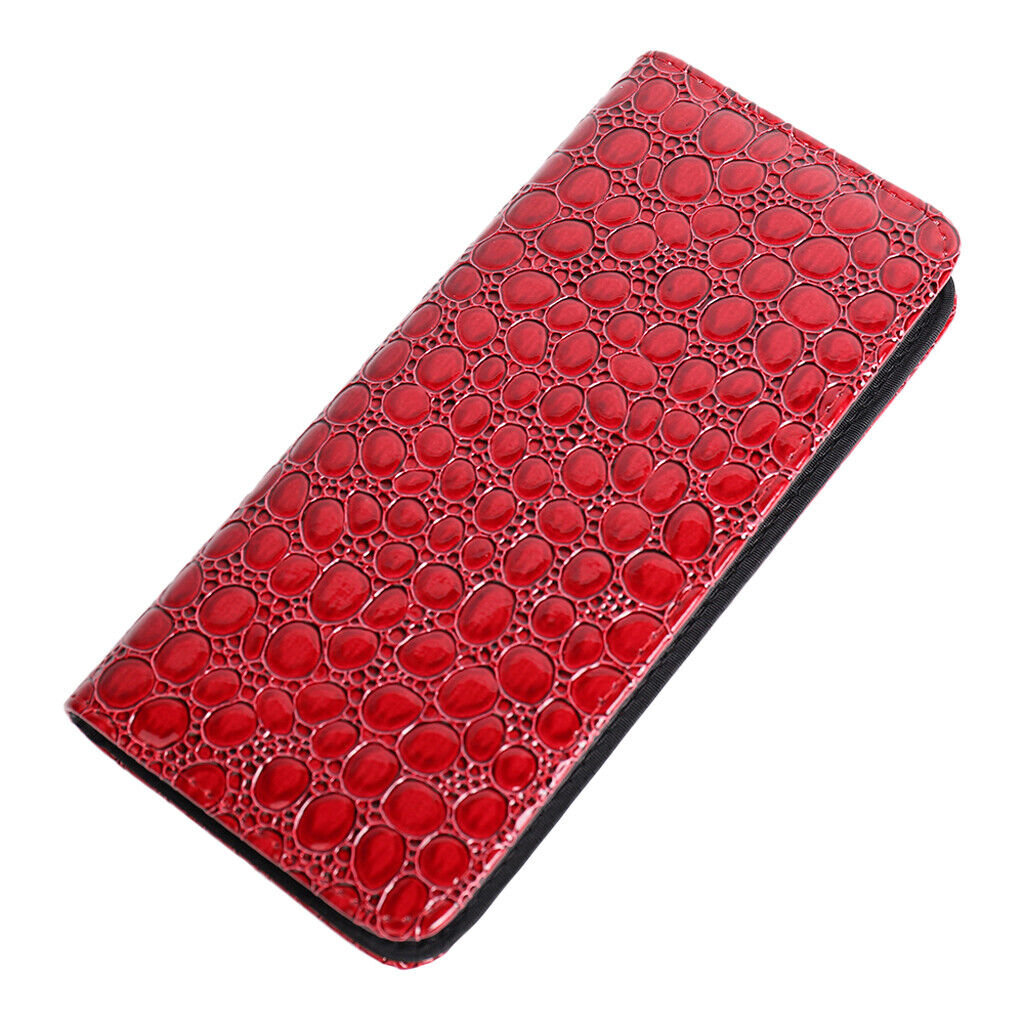PU Leather Scissors Holder Pouch Case Bag for Salon Barber   Red