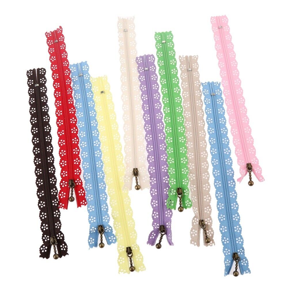 DIY Sewing Crafts Projects Closed End Lace Zipper Nylon 20cm 10pcs Sewing Tool