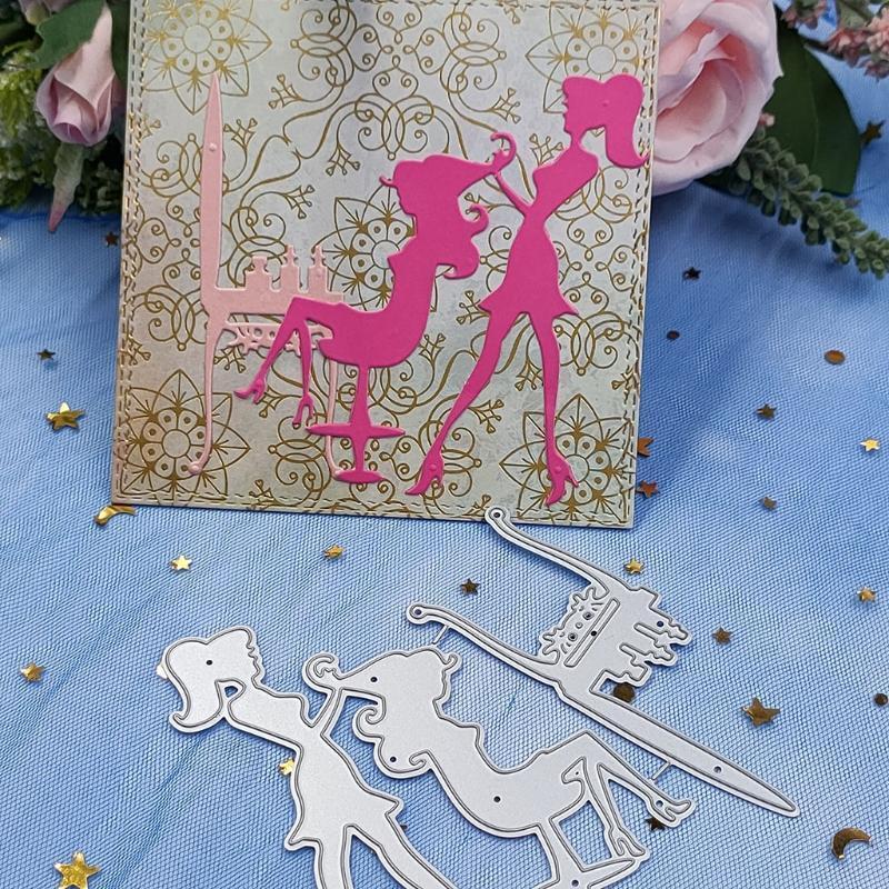 Hairdressing Metallic Cutting Dies Exquisite Scrapbooking Embossing Template