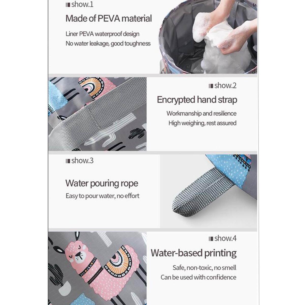 2x Foot Soaking Bath Basin Bath Bag for Travel Outdoor Camping Washing 21L