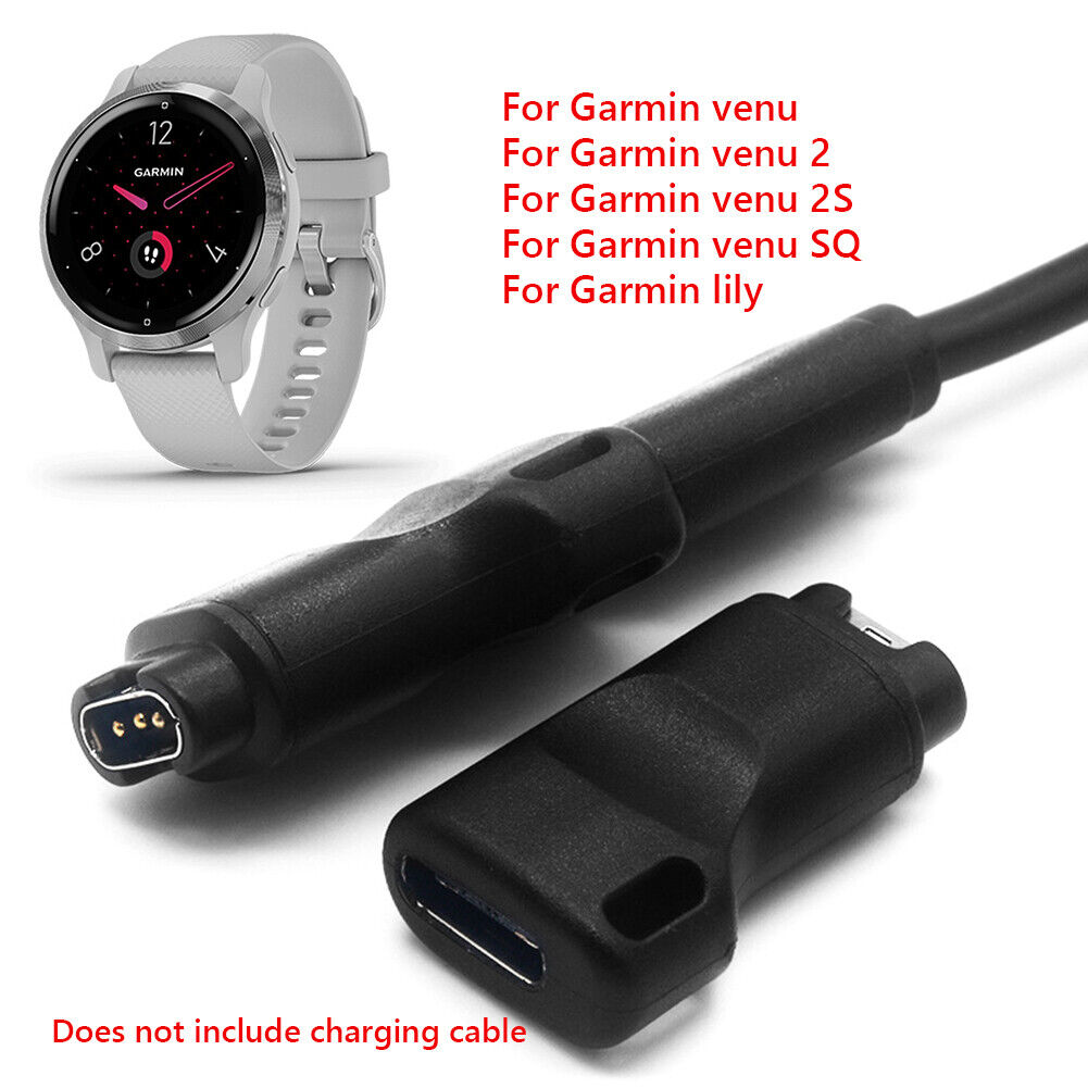 Watch Charger Adapter USB C to 4pin for Garmin Venu/2/2S/SQ/Lily Converter
