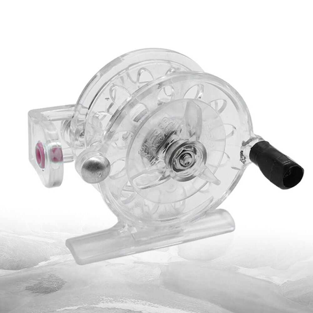 55mm Plastic Metal Winter Ice Fishing Reels Portable Fishing Reel (White)
