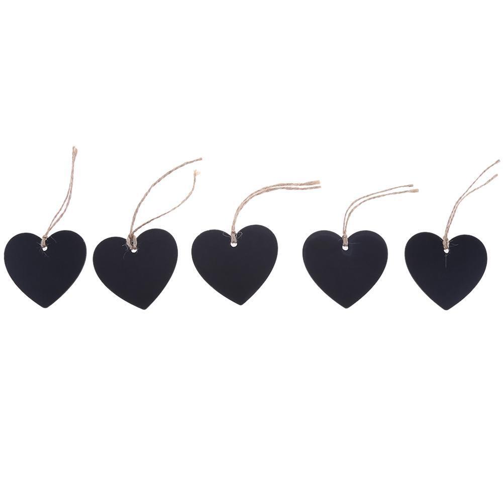 10pcs Mini Blackboard Pendant Wood DIY Double Side Home Furnishing Decor(1)