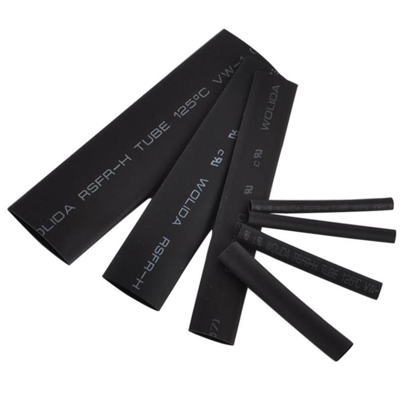 127Pcs Black Glue Weatherproof Heat Shrink Sleeving Tube Cable Assortment Kit