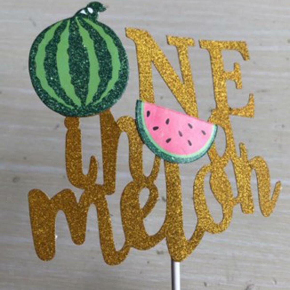 Letter "Happy Birthday" Cake  Watermelon Themed for