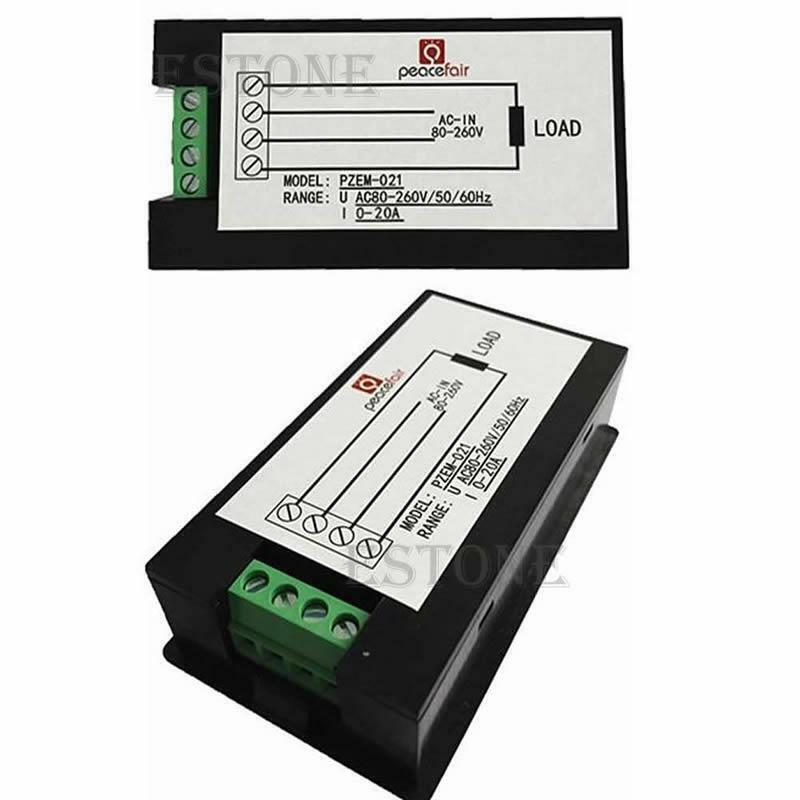 AC 20A 100V LCD Digital Volt Voltage Watt Current Power Meter Ammeter Voltmeter