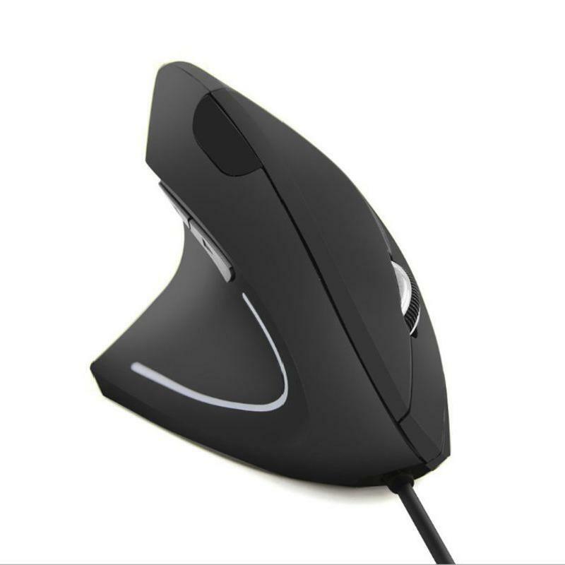 Ergonomic Left Hand Optical USB Wired Computer Gaming Mouse Vertical Mouse
