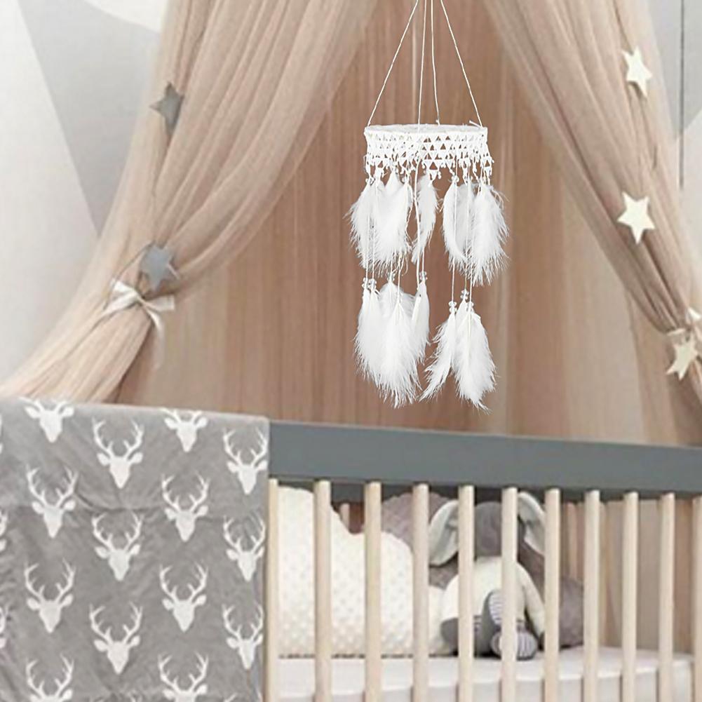 Feathers Stars Moon Dream Catcher LED Light String Hanging Pendant (White)