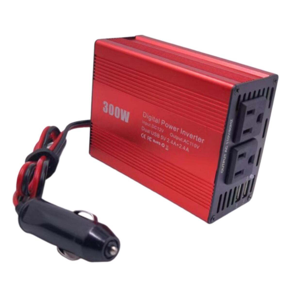 12V To 110V Converter Power Inverter Dual USB Output for Consoles TV Laptop