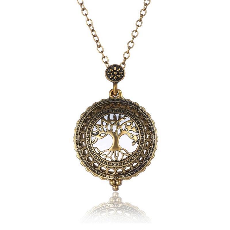 Magnet Pendant Necklace Fashion Exaggerated Life Tree Sweater Chain Necklace