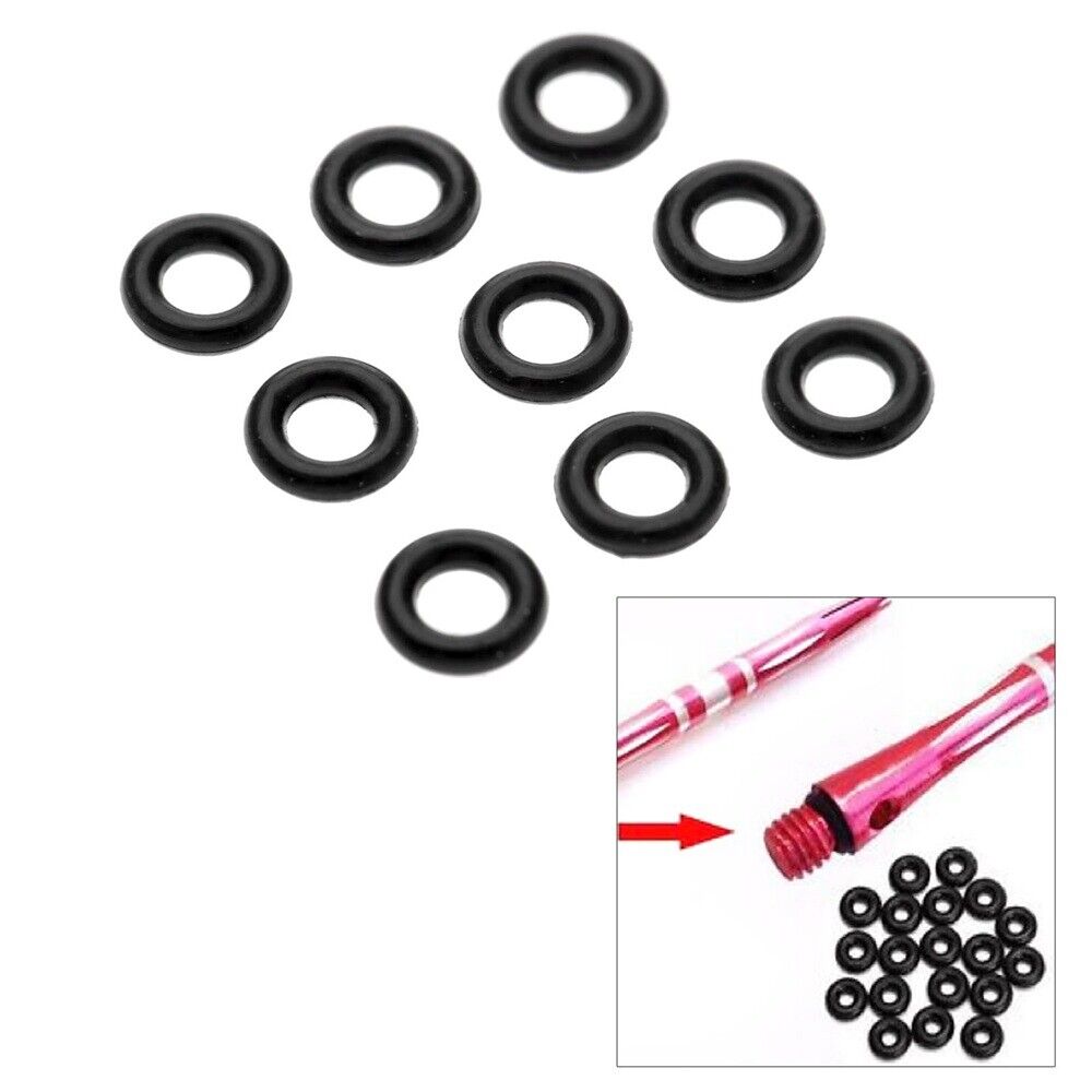 Durable Black Rubber Darts Tip Stems Flights Gasket Grip Washer Ring 100Pcs/Kit