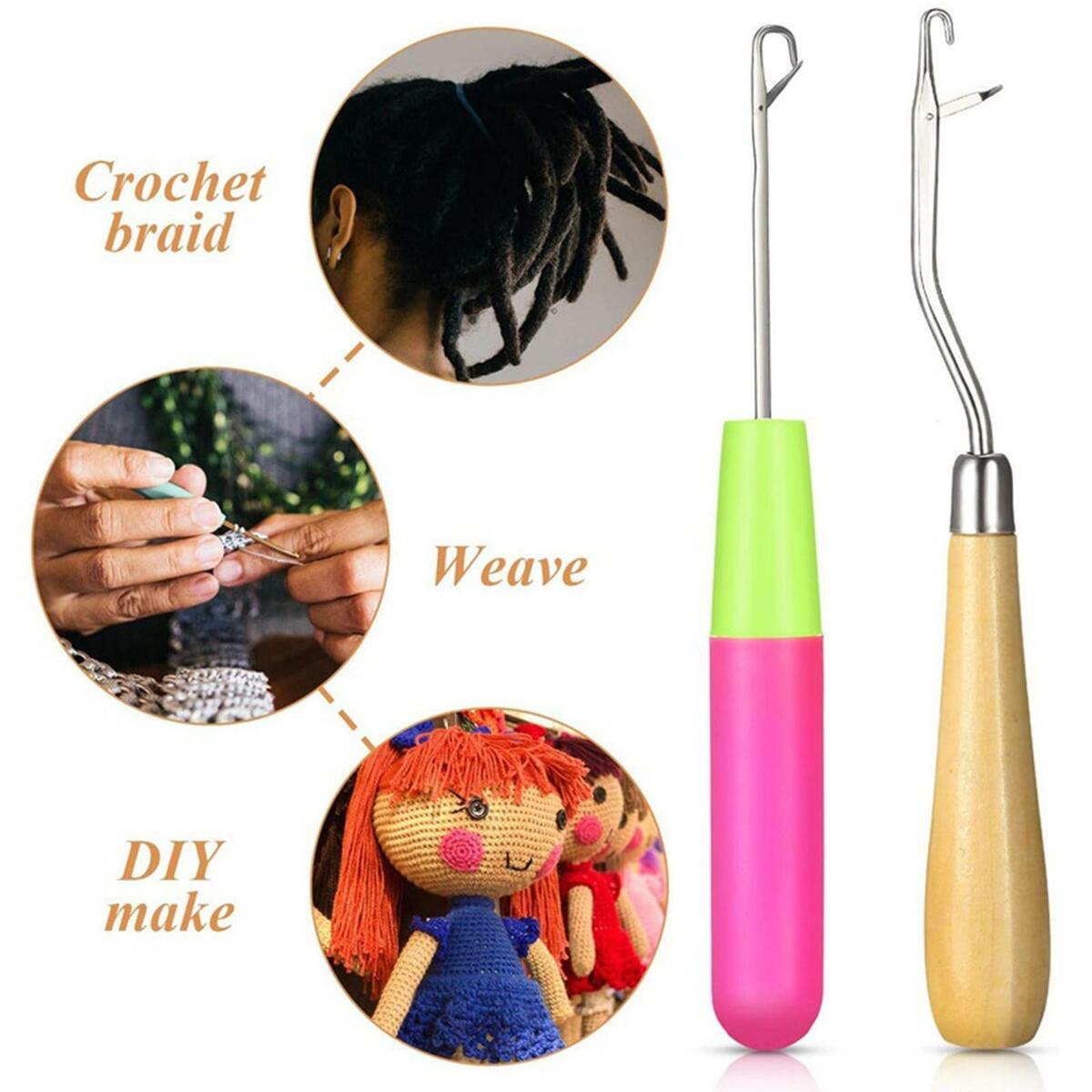 7-Piece Set Dreadlocks Crochet Hooks  Weaving Needle Tool for Braid