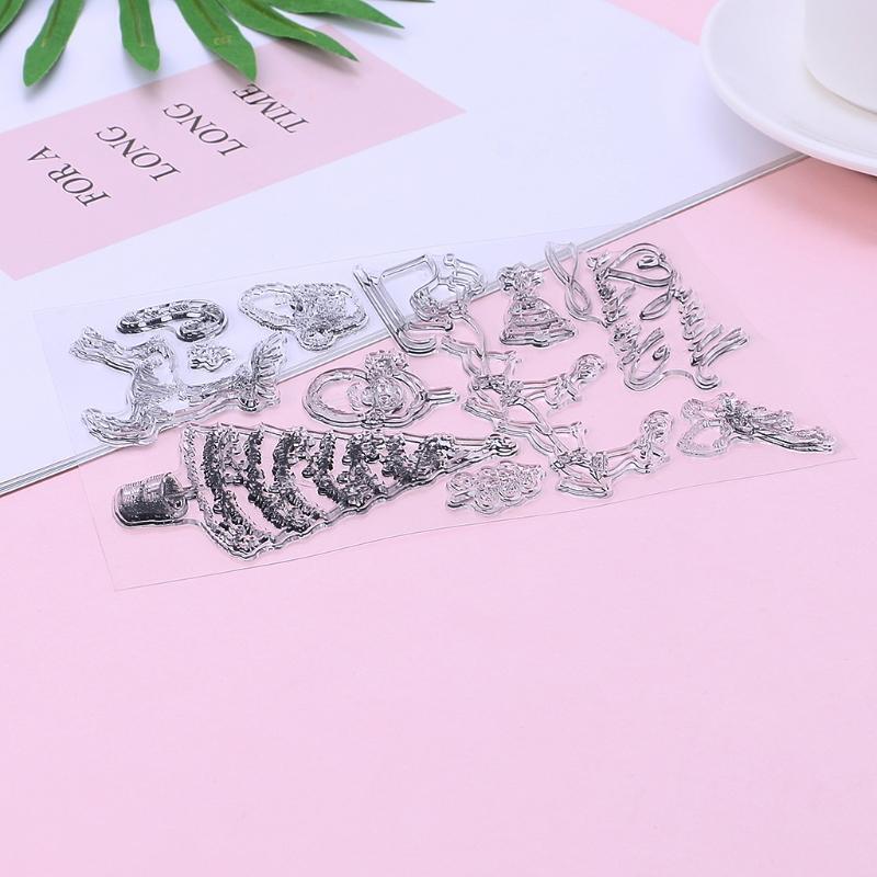 Christmas Transparent Silicone Clear Stamps for Scrapbooking DIY Paper Card Gift
