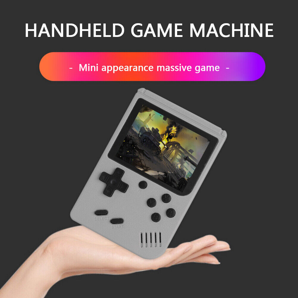 Pocket Handheld Game Console Gamepad 500 Video Games Player Gift (Grey)