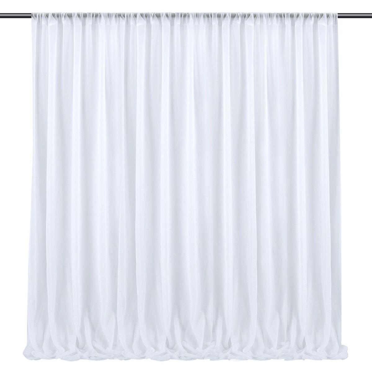 1.5x2.15M White Curtain Backdrop Panels Background Decoration for Party