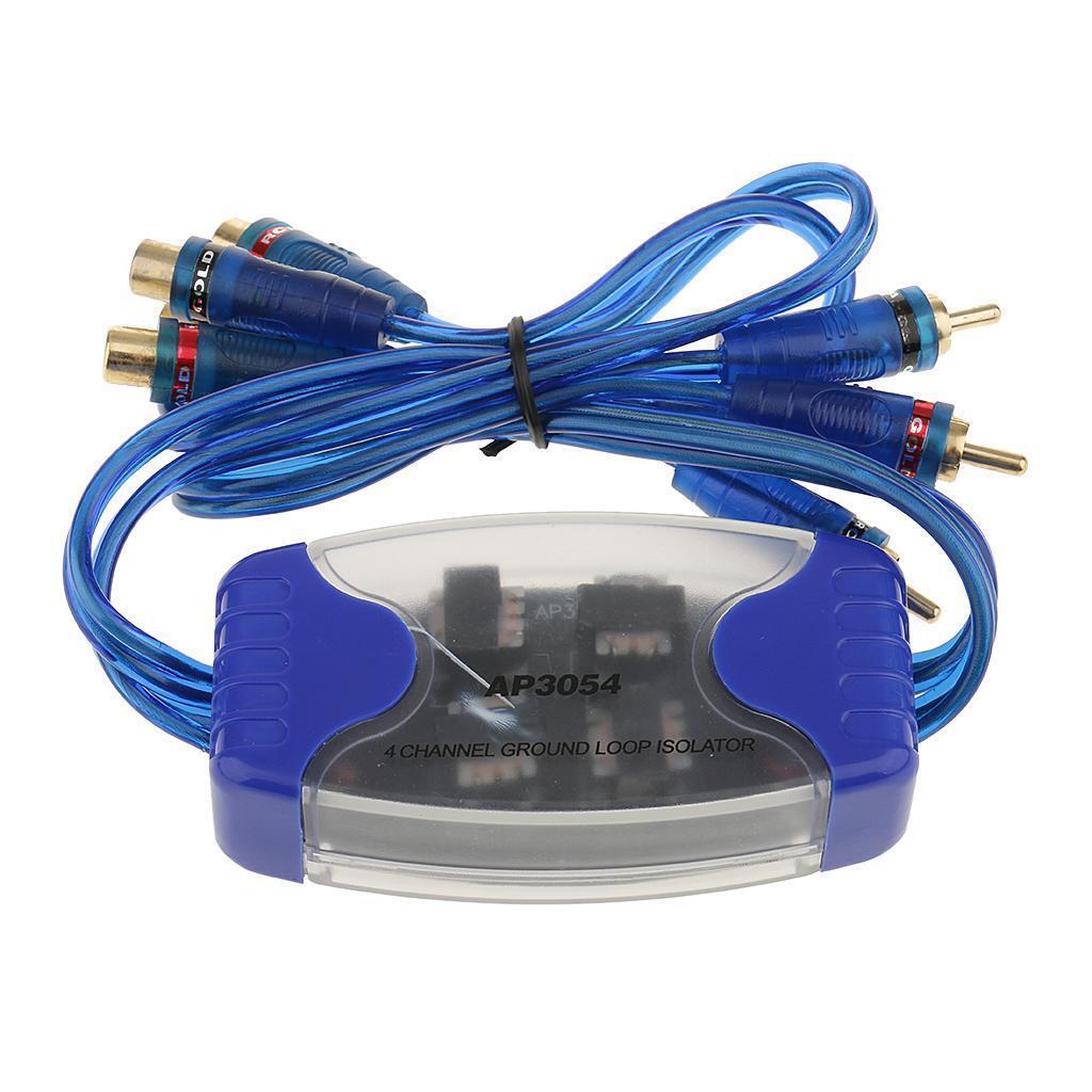 4Channel Audio 4RCA to 4RCA Ground Loop Isolator Noise Audio Filter Stereo