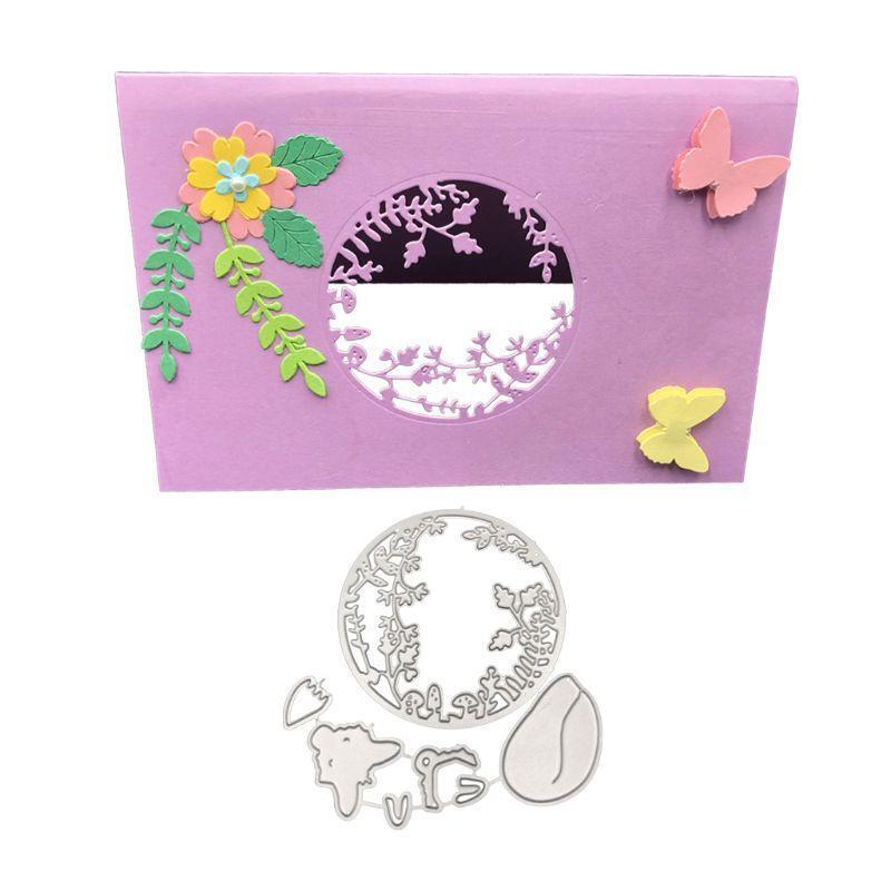 Floral Decorative Metal Cutting Dies Stencil Scrapbooking DIY Album Stamp Paper