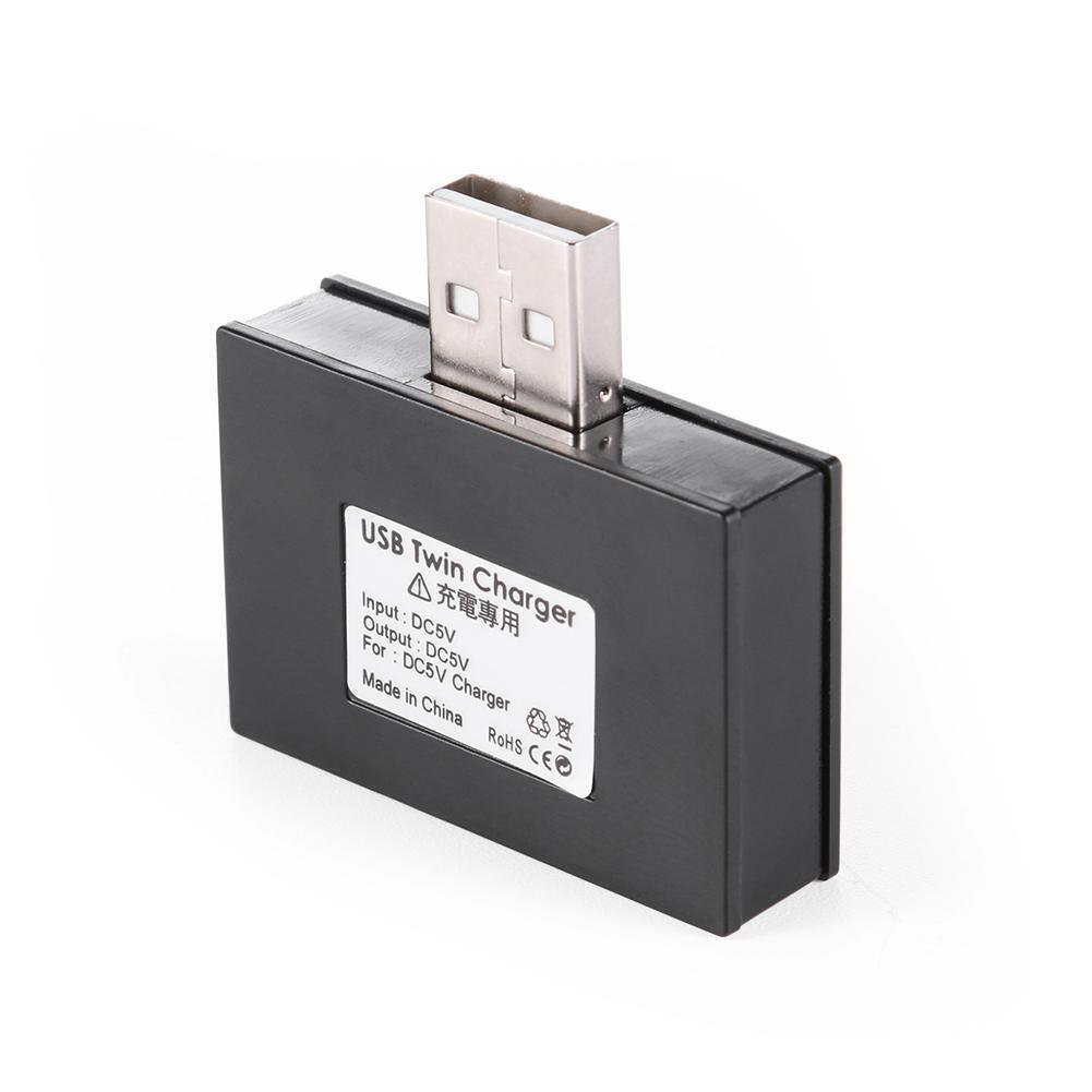 USB2.0 Male to Twin Charger Dual 2 Port USB Splitter Hub Adapter Converter