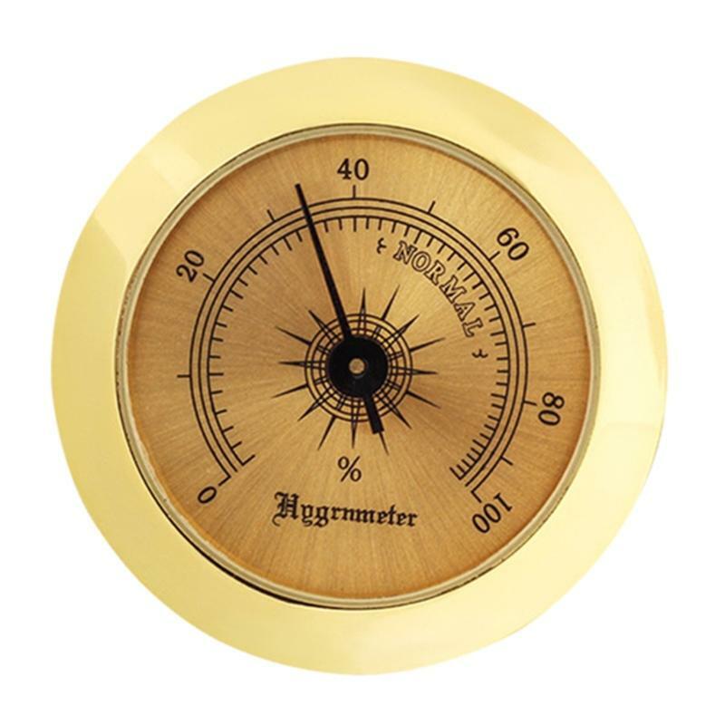 50mm Mini Household Guitar Case Cigar Hygrometer High Precision Tobacco Humidor