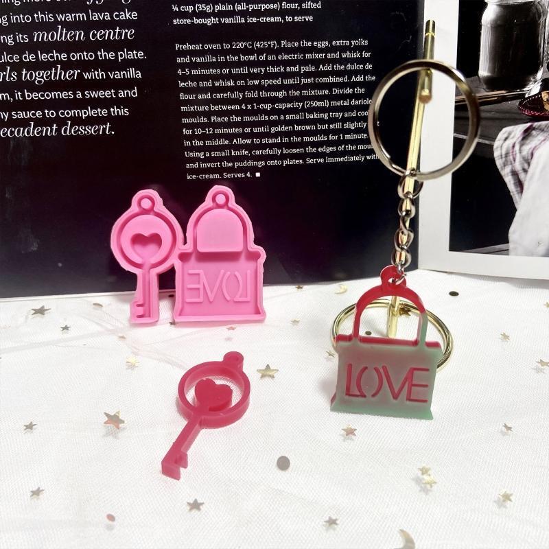 Key Lock Shapes Silicone Mold Jewelry Making Mould Necklace Epoxy Pendant