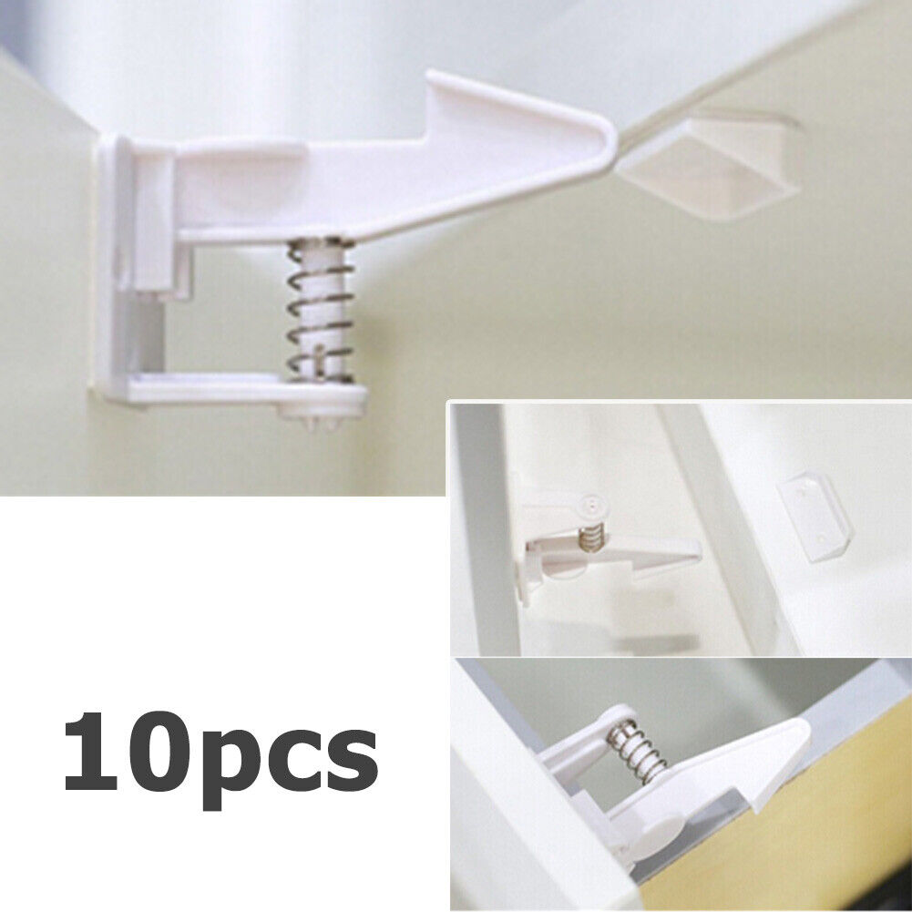 10pcs Invisible Baby Safety Protection Lock Sliding Door Window Drawer Lock