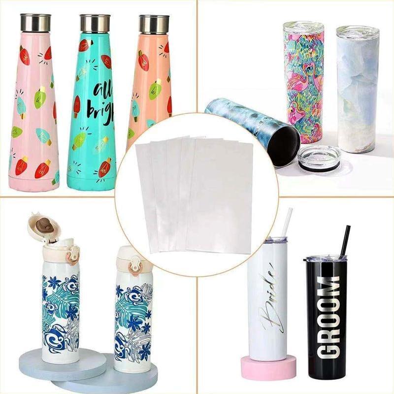 100 pcs Sublimation Shrink Wrap Film Sleeves White Sublimation Environmentally