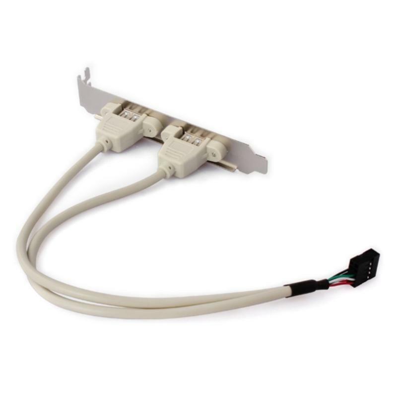 12cm Host Adapter Cable Motherboard Rear Panel Expansion Bracket USB 2.0 Wire