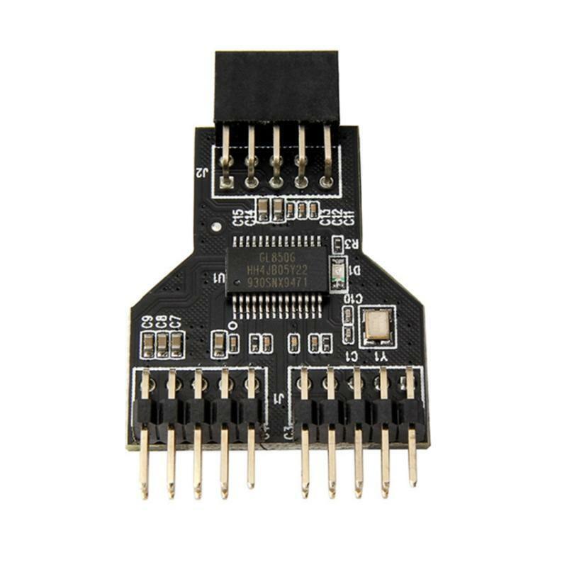 Upgraded USB Hub Internal Splitter 9Pin Header Expansion for Data Reception