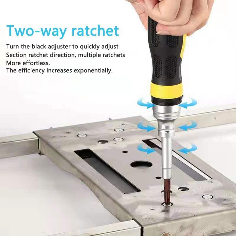 Multi-Bit Screwdriver Nut Driver Multi Tool with 8 Industrial Strength Bits