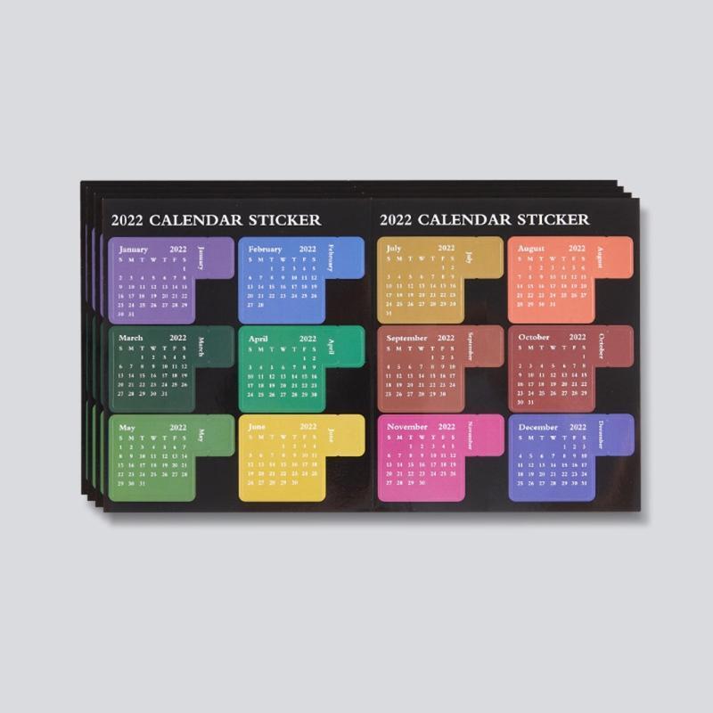 2022 Colorful Calendar Tabs Planner Divider Labels for Planner Business Notebook