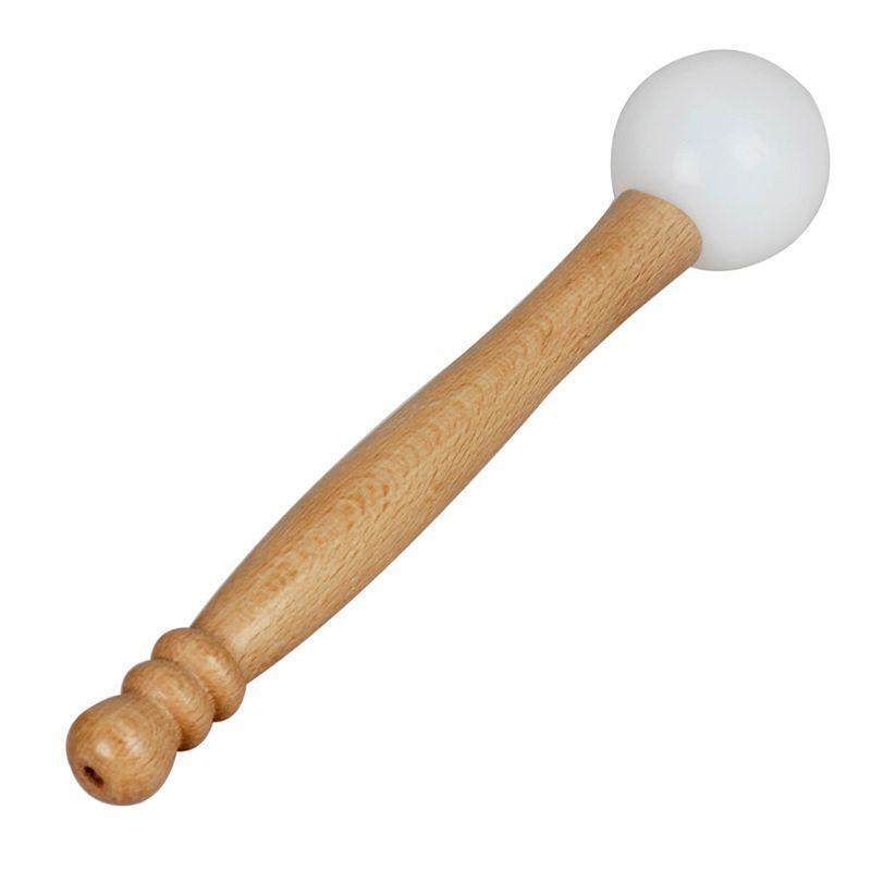 Rubber Mallet Stick Beater for Crystal Singing Bowl Wooden Handle Professional