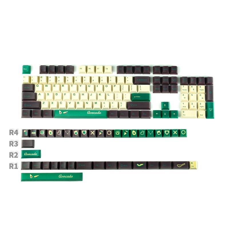141pcs PBT Keycap Cherry Profile Dye Sublimation Keycap w/ 7U Space Bar Key Cap