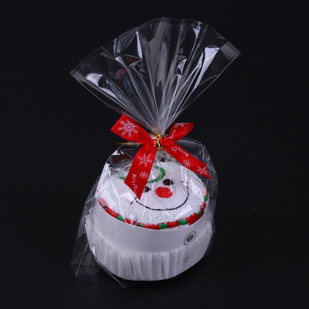 Christmas Cupcake Cotton Towels Xmas Gifts 30x30cm(Snowman)