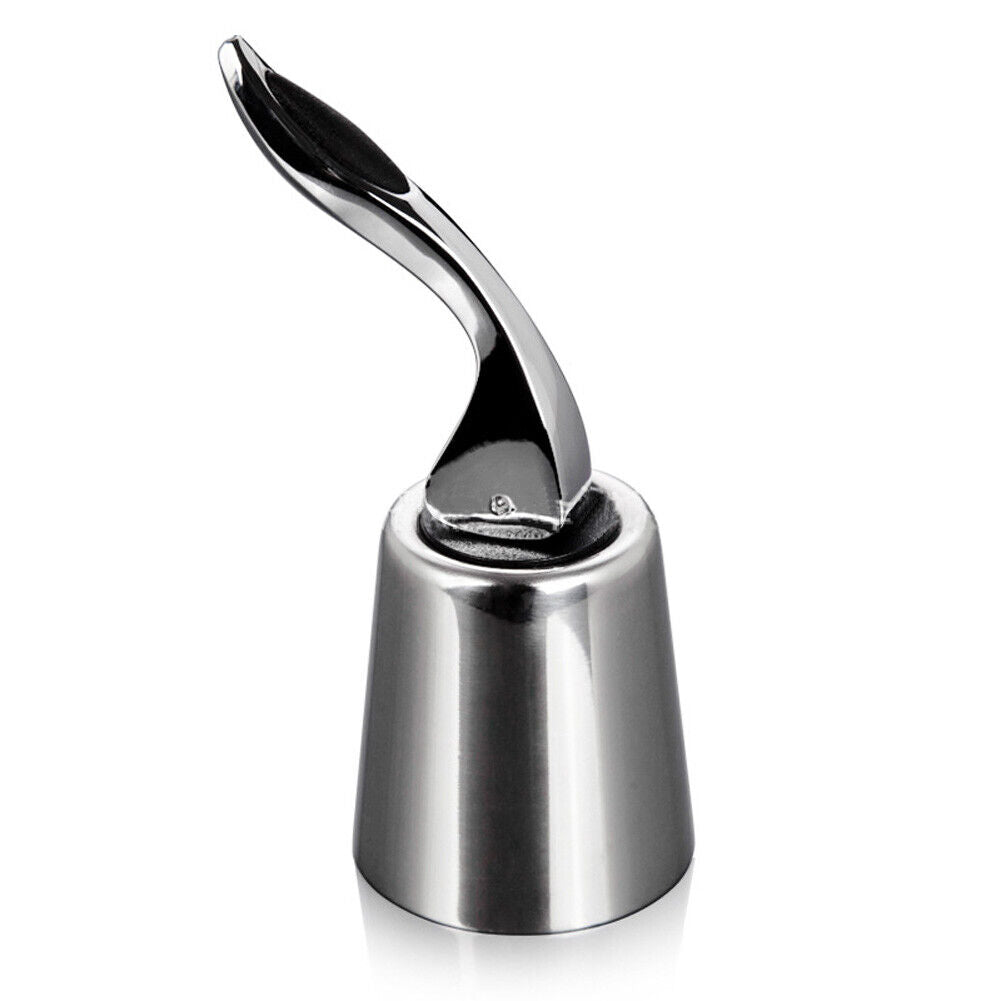 Stainless Steel Reusable Vacuum Sealed Red Wine Bottle Stopper Cap Plug