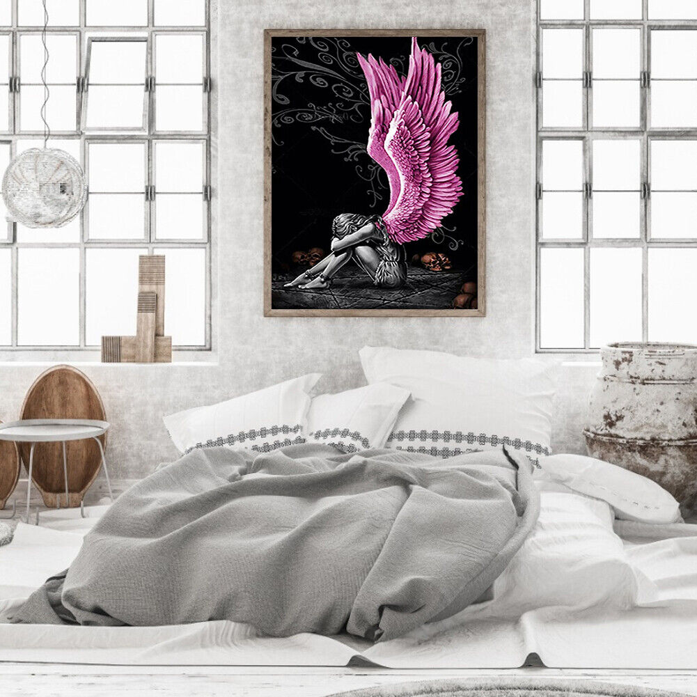 Angel with Pink Wings 40X50cm Oil Paint By Numbers Picture DIY Painting Kit
