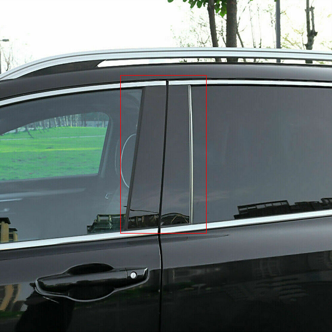 6Pcs Gloss Black Door Window Pillar Post Cover Assy Fit For Kia Forte K3 2019-21