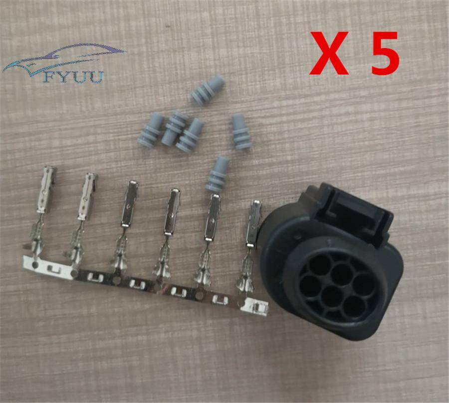 5 Sets 6 Pin Waterproof Sensor Connector Throttle Plug #4H0973713 1 928 404 669