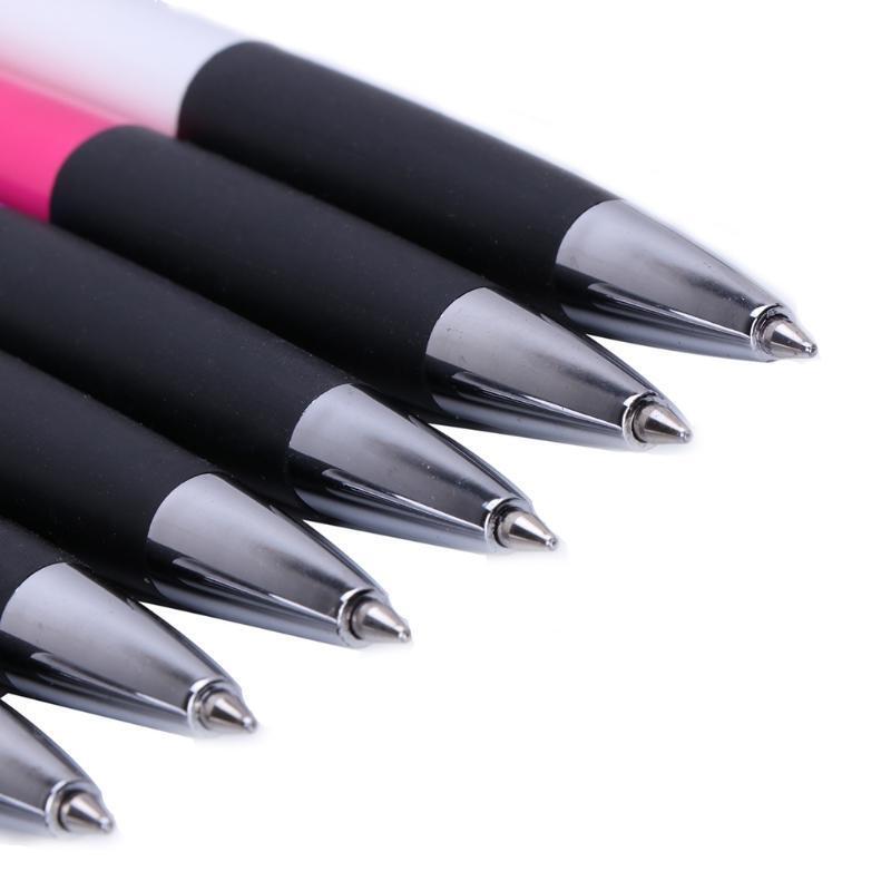 12Pcs 0.7mm Ballpoint Pen Roller Ball Blue Ink Office School Supplies Stationery