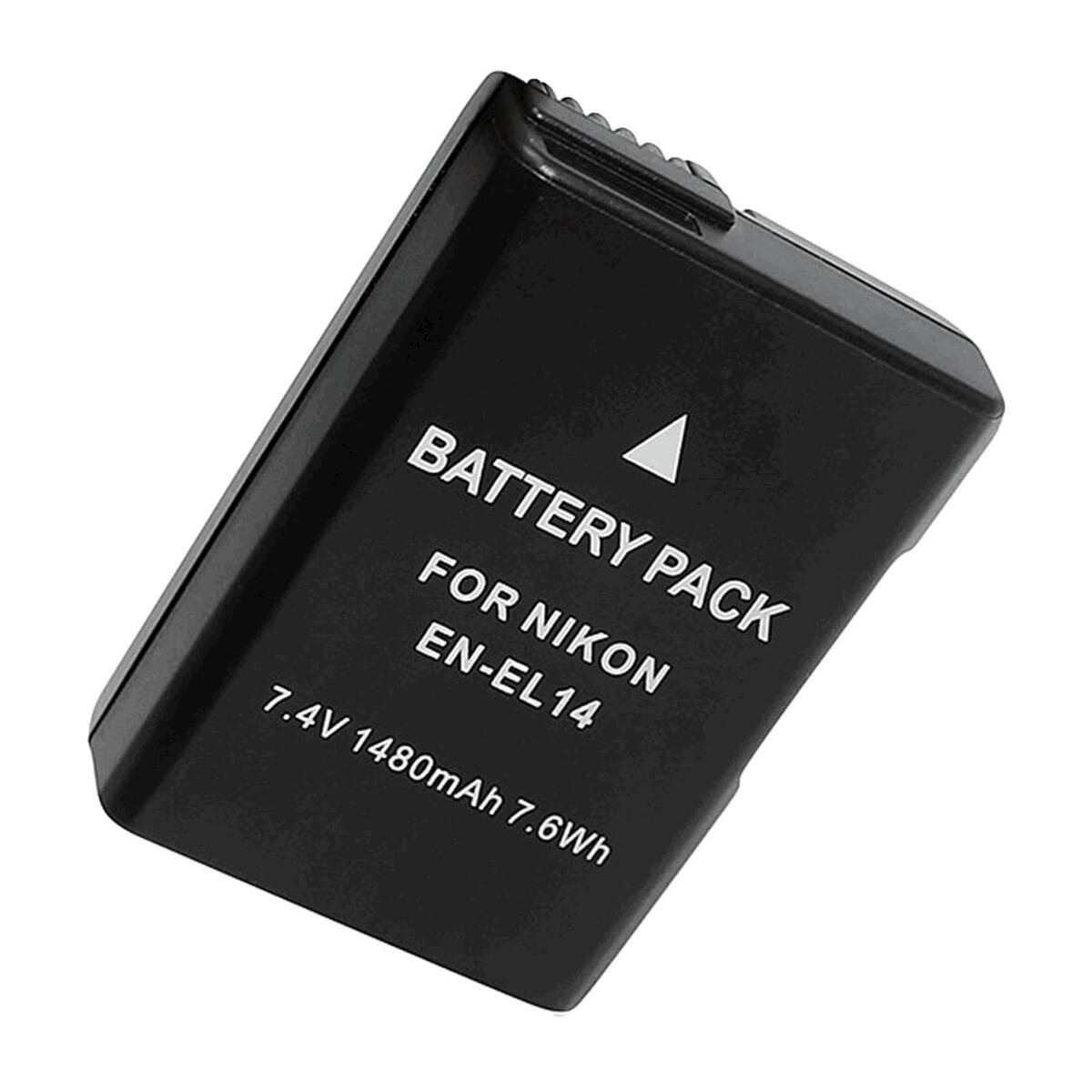Camera Battery Pack, EN-El14A Rechargeable EN El14A Travel Replacement, for